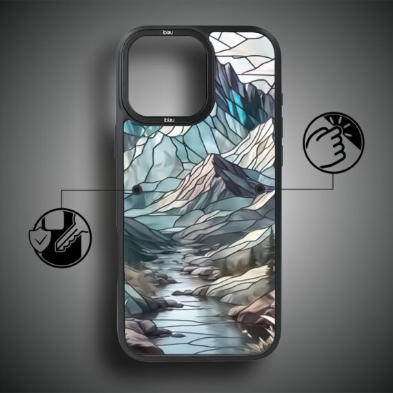 Etui do iPhone 14 Pro Max IBIZU DropGuard Matt z MagSafe, Barwy Szkła, Górski potok (3)