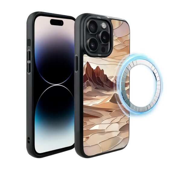 Etui do iPhone 14 Pro Max IBIZU DropGuard Matt z MagSafe, Barwy Szkła, Pustynny spokój (2)