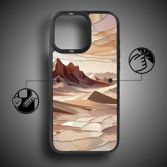 Etui do iPhone 14 Pro Max IBIZU DropGuard Matt z MagSafe, Barwy Szkła, Pustynny spokój (3)