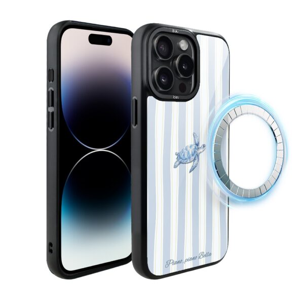 Etui do iPhone 14 Pro Max IBIZU DropGuard Matt z MagSafe, Bella Fantasia, Grecki żółw