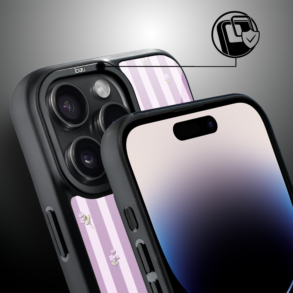Etui do iPhone 14 Pro Max IBIZU DropGuard Matt z MagSafe, Bella Fantasia, Lawendowa kokarda (2)