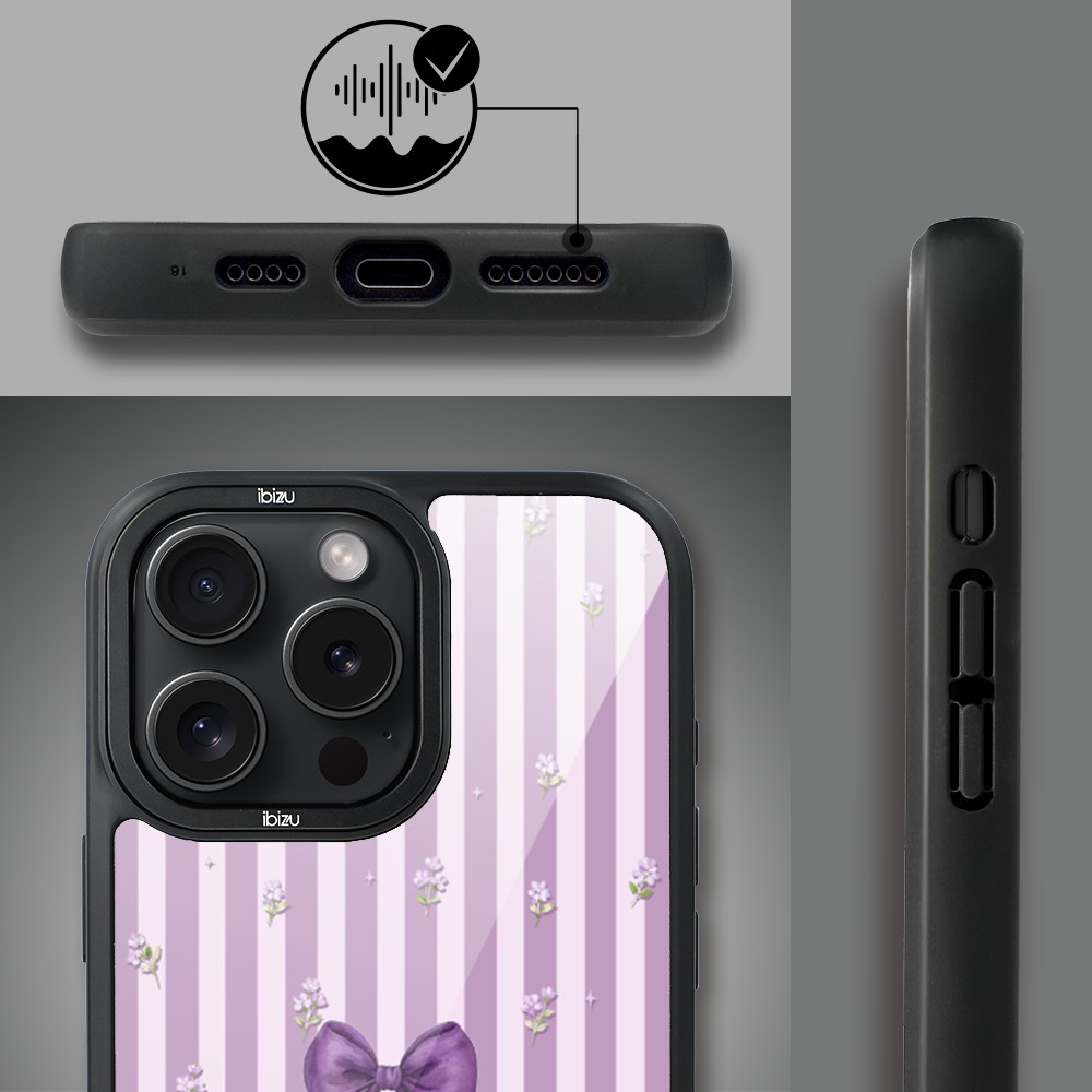 Etui do iPhone 14 Pro Max IBIZU DropGuard Matt z MagSafe, Bella Fantasia, Lawendowa kokarda (3)