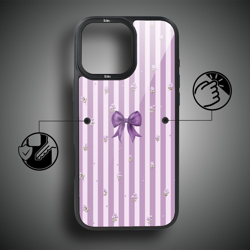 Etui do iPhone 14 Pro Max IBIZU DropGuard Matt z MagSafe, Bella Fantasia, Lawendowa kokarda (6)