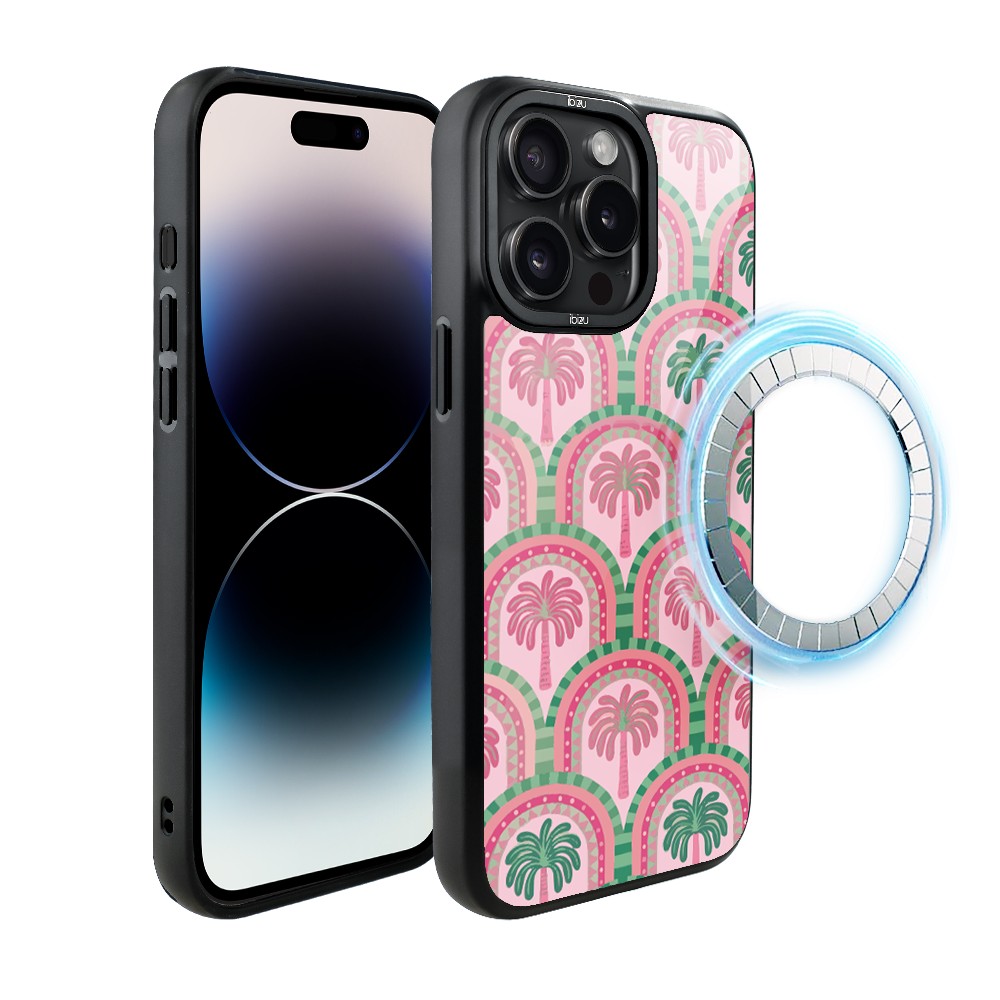 Etui do iPhone 14 Pro Max IBIZU DropGuard Matt z MagSafe, Bella Fantasia, Palmy na Capri