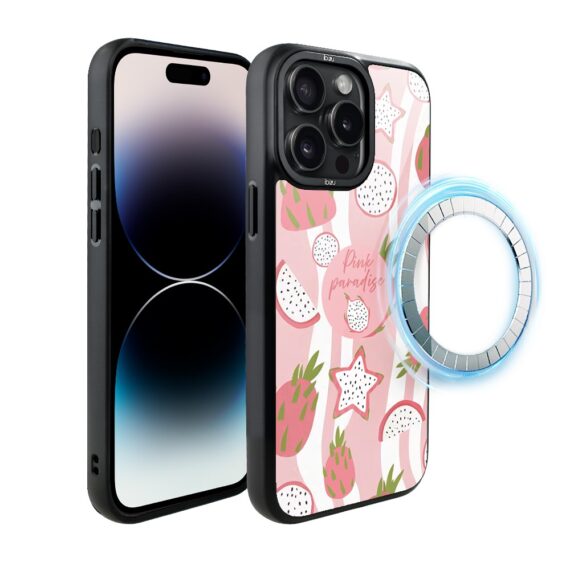 Etui do iPhone 14 Pro Max IBIZU DropGuard Matt z MagSafe, Bella Fantasia, Różowa pitaja (3)