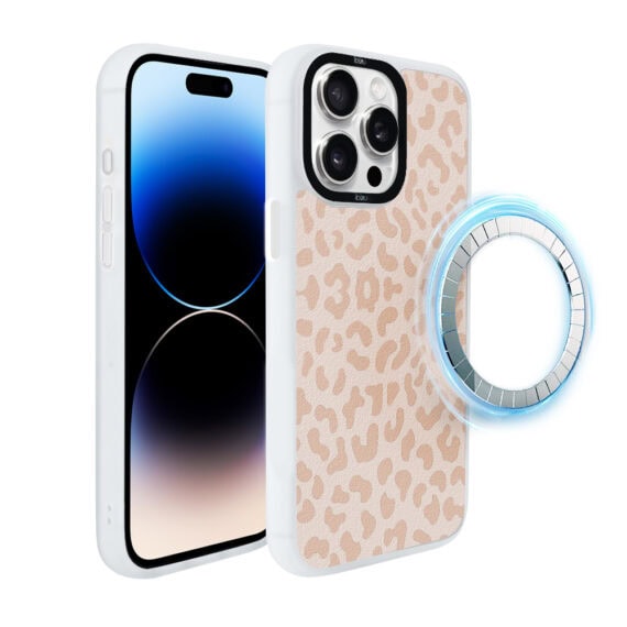 Etui do iPhone 14 Pro Max IBIZU DropGuard Matt z MagSafe, Boho, Delikatna panterka (2)