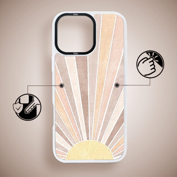 Etui do iPhone 14 Pro Max IBIZU DropGuard Matt z MagSafe, Boho, Wschód słońca (4)