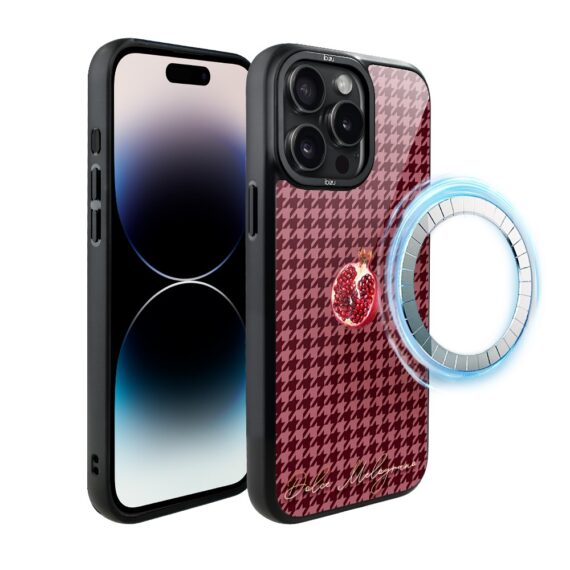 Etui do iPhone 14 Pro Max IBIZU DropGuard Matt z MagSafe, Midnight, Bella Fantasia, Rubinowy granat (7)