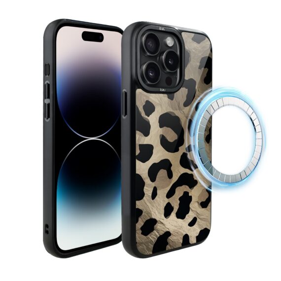 Etui do iPhone 14 Pro Max IBIZU DropGuard Matt z MagSafe, Zew Natury, Dziki Leopard (2)