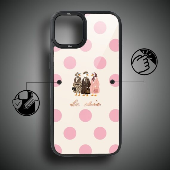 Etui do iPhone 15 IBIZU DropGuard Matt z MagSafe, Bella Fantasia, Paryskie groszki -7