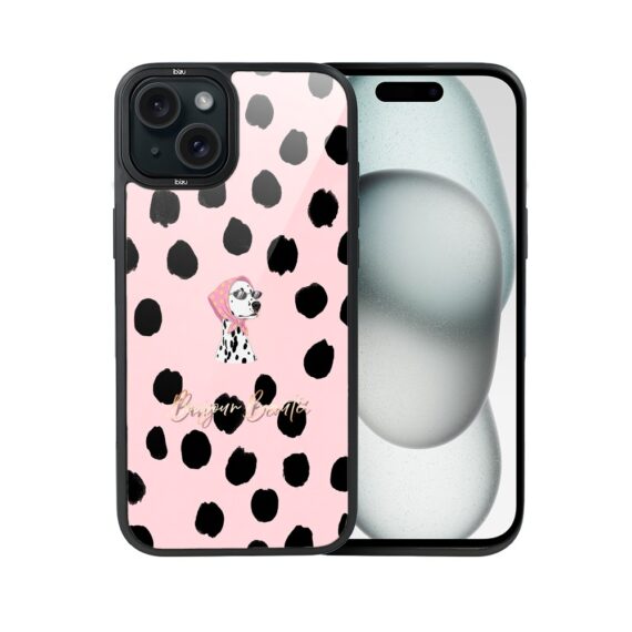 Etui do iPhone 15 IBIZU DropGuard Matt z MagSafe, Bella Fantasia, Słodki dalmatyńczyk