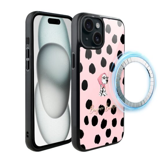 Etui do iPhone 15 IBIZU DropGuard Matt z MagSafe, Bella Fantasia, Słodki dalmatyńczyk-6