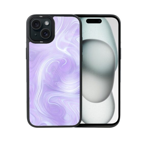 Etui do iPhone 15 IBIZU DropGuard Matt z MagSafe, Ethereal Essence, Lawendowy wir (1)