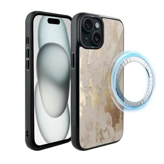Etui do iPhone 15 IBIZU DropGuard Matt z MagSafe, Ethereal Essence, Szampańskie Złoto-6