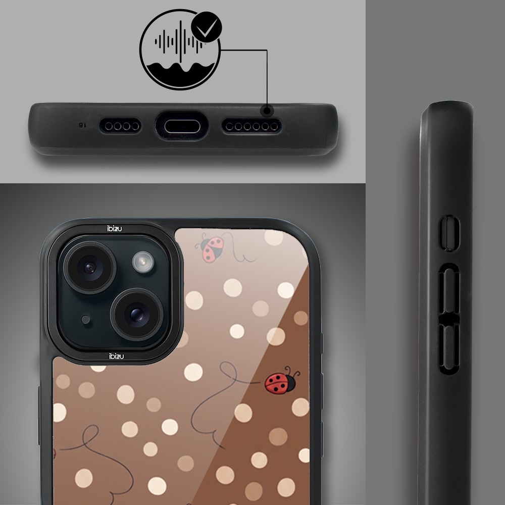 Etui do iPhone 15 Plus DropGuard Matt z MagSafe, Bella Fantasia, Kawowe biedronki (4)