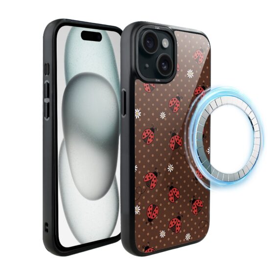 Etui do iPhone 15 Plus DropGuard Matt z MagSafe, Bella Fantasia, Wesołe biedronki (6)
