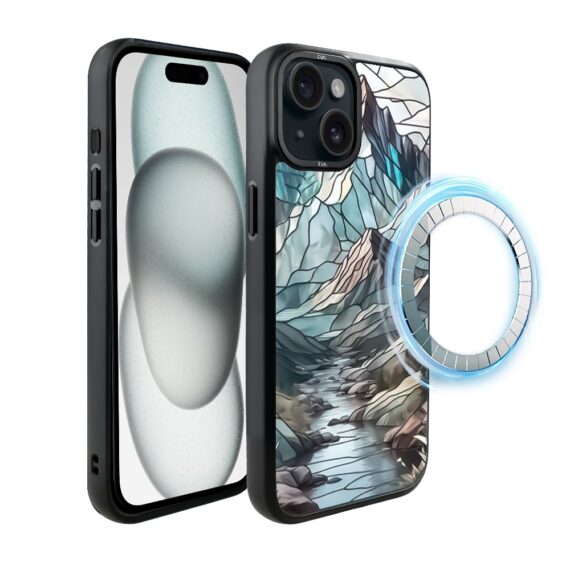 Etui do iPhone 15 Plus IBIZU DropGuard Matt z MagSafe, Barwy Szkła, Górski potok, poprawne (1)