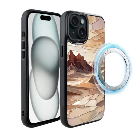 Etui do iPhone 15 Plus IBIZU DropGuard Matt z MagSafe, Barwy Szkła, Pustynny spokój, poprawne (2)