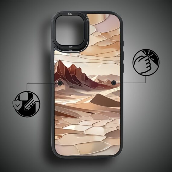Etui do iPhone 15 Plus IBIZU DropGuard Matt z MagSafe, Barwy Szkła, Pustynny spokój, poprawne (3)