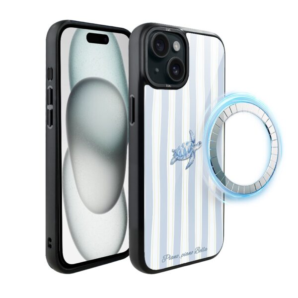 Etui do iPhone 15 Plus IBIZU DropGuard Matt z MagSafe, Bella Fantasia, Grecki żółw
