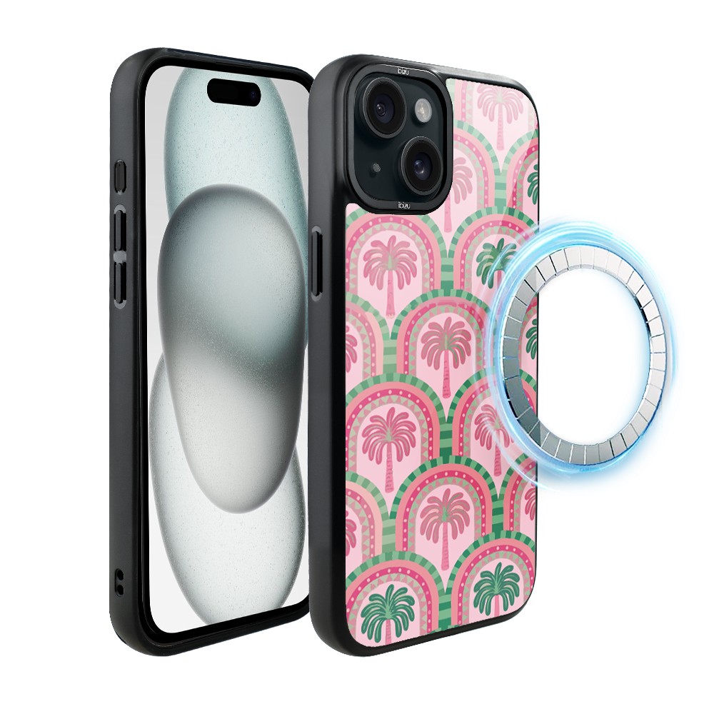 Etui do iPhone 15 Plus IBIZU DropGuard Matt z MagSafe, Bella Fantasia, Palmy na Capri (2)