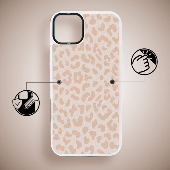 Etui do iPhone 15 Plus IBIZU DropGuard Matt z MagSafe, Boho, Delikatna panterka (3)