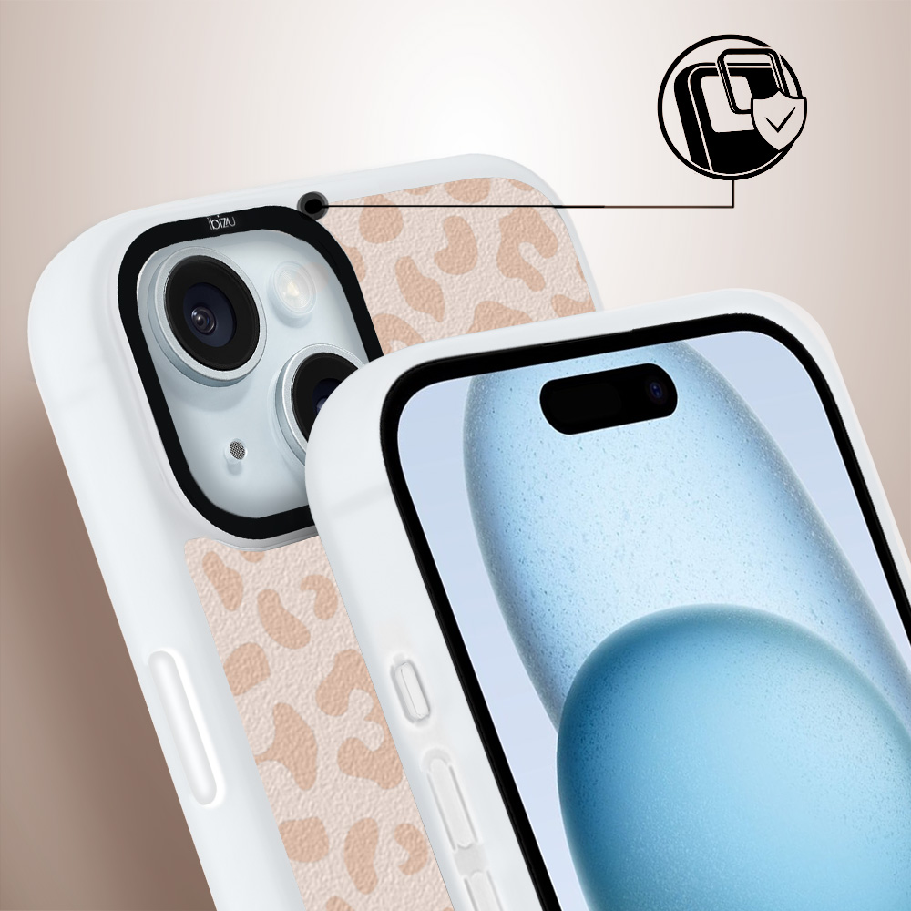 Etui do iPhone 15 Plus IBIZU DropGuard Matt z MagSafe, Boho, Delikatna panterka (7)
