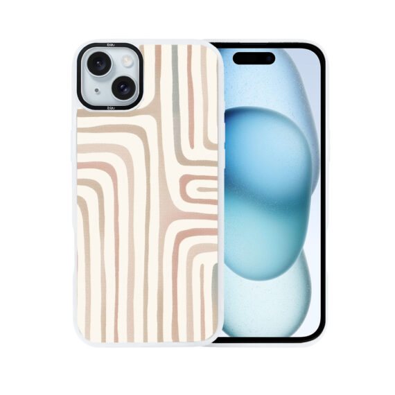 Etui do iPhone 15 Plus IBIZU DropGuard Matt z MagSafe, Boho, Piaskowy labirynt (5)