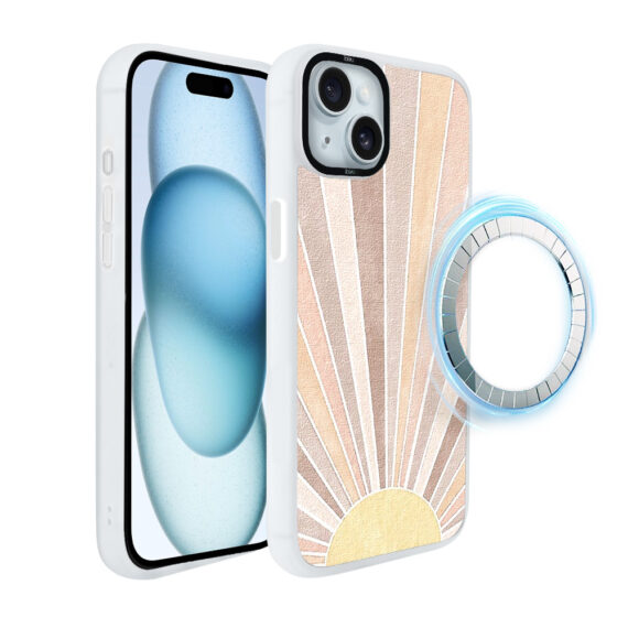 Etui do iPhone 15 Plus IBIZU DropGuard Matt z MagSafe, Boho, Wschód słońca (3)