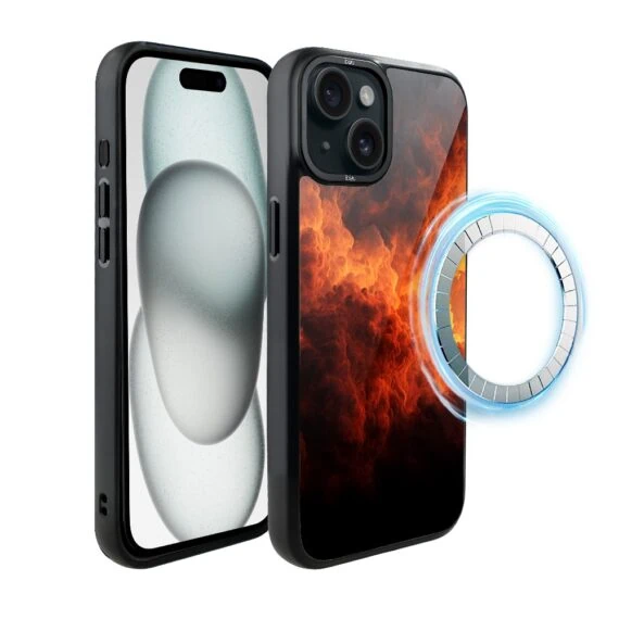 Etui do iPhone 15 Plus IBIZU DropGuard Matt z MagSafe, Twilight Dreams, Inferno Sky (5)