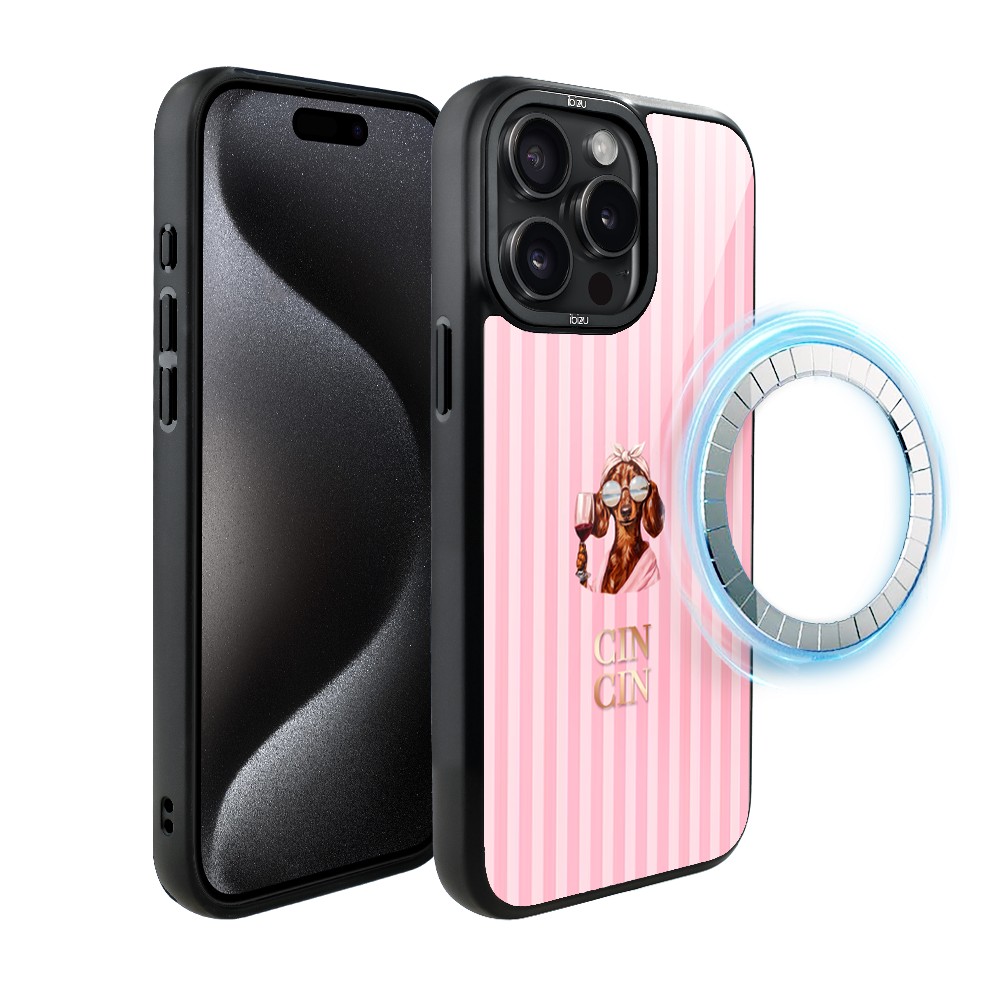 Etui do iPhone 15 Pro IBIZU DropGuard Matt z MagSafe, Bella Fantasia, Cin Cin Bella