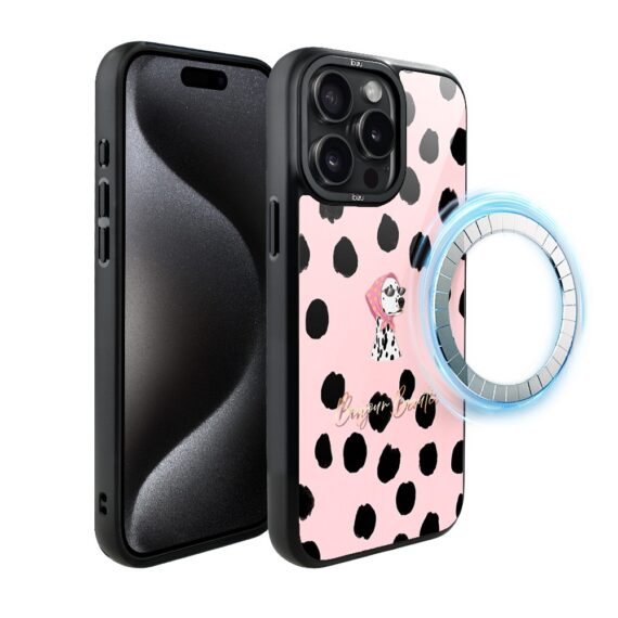Etui do iPhone 15 Pro IBIZU DropGuard Matt z MagSafe, Bella Fantasia, Słodki dalmatyńczyk-6
