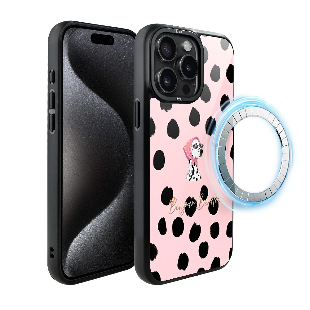 Etui do iPhone 15 Pro Max IBIZU DropGuard Matt z MagSafe, Bella Fantasia,  Słodki dalmatyńczyk