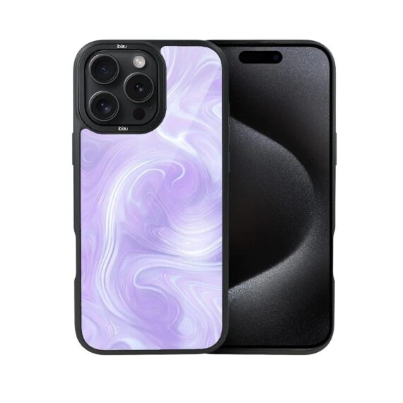 Etui do iPhone 15 Pro IBIZU DropGuard Matt z MagSafe, Ethereal Essence, Lawendowy wir (1)