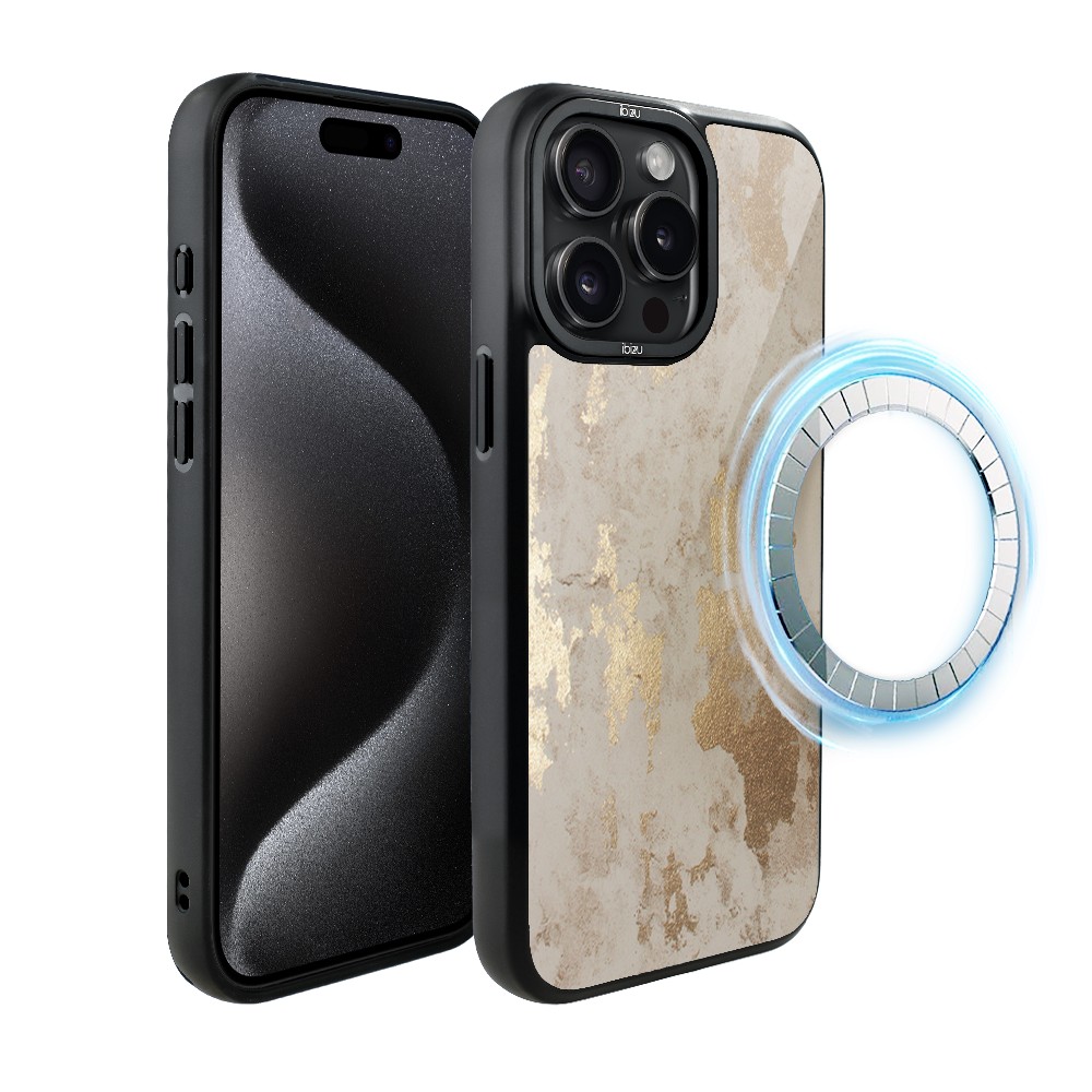 Etui do iPhone 15 Pro IBIZU DropGuard Matt z MagSafe, Ethereal Essence, Szampańskie Złoto