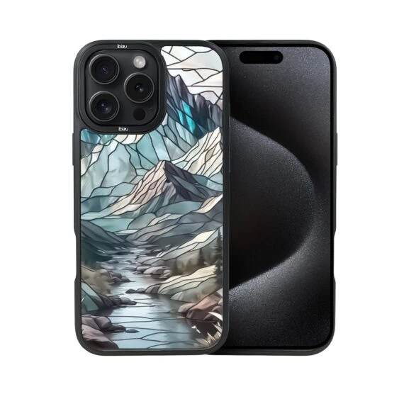 Etui do iPhone 15 Pro Max IBIZU DropGuard Matt z MagSafe, Barwy Szkła, Górski potok, poprawne (4)