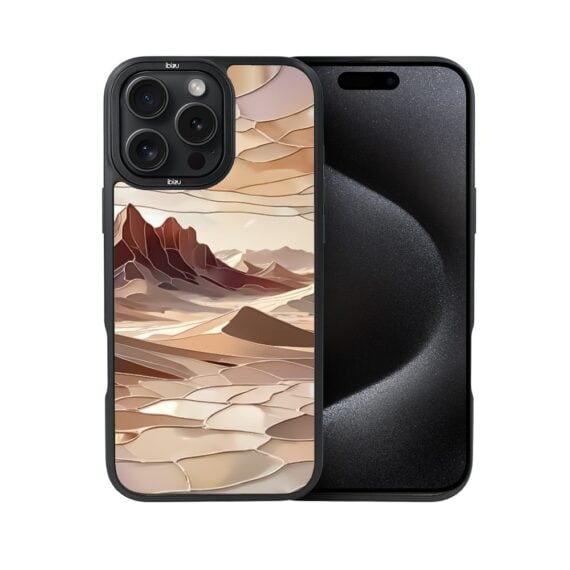Etui do iPhone 15 Pro Max IBIZU DropGuard Matt z MagSafe, Barwy Szkła, Pustynny spokój, poprawne (4)