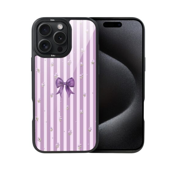 Etui do iPhone 15 Pro Max IBIZU DropGuard Matt z MagSafe, Bella Fantasia, Lawendowa kokarda (8)