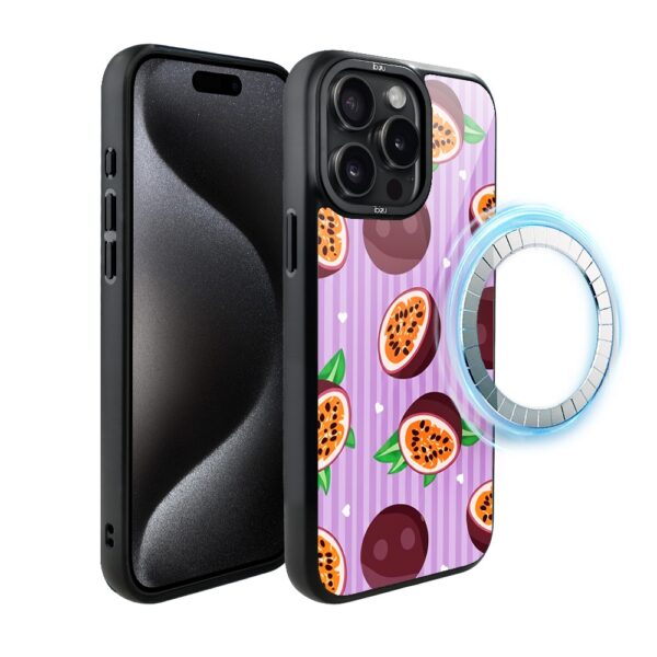 Etui do iPhone 15 Pro IBIZU DropGuard Matt z MagSafe, Bella Fantasia, Marakujowy zawrót