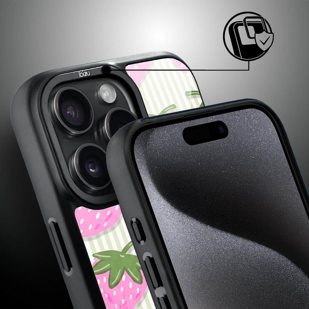 Etui do iPhone 15 Pro Max IBIZU DropGuard Matt z MagSafe, Bella Fantasia, Truskawkowa łąka (1)