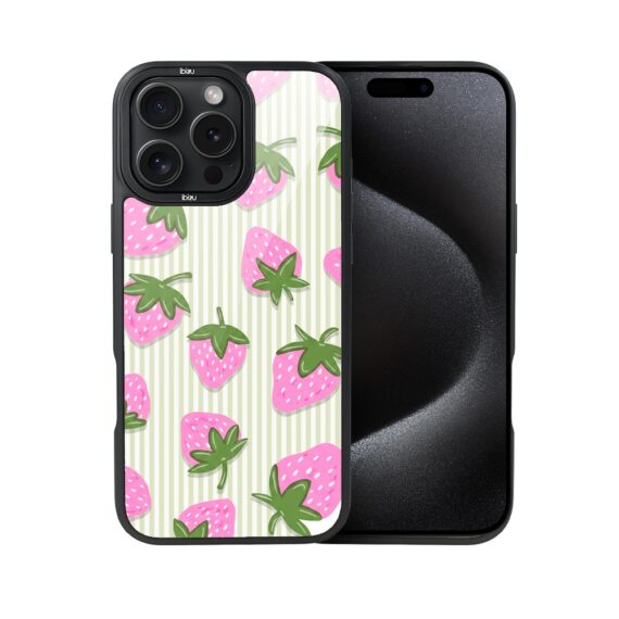 Etui do iPhone 15 Pro Max IBIZU DropGuard Matt z MagSafe, Bella Fantasia, Truskawkowa łąka (6)