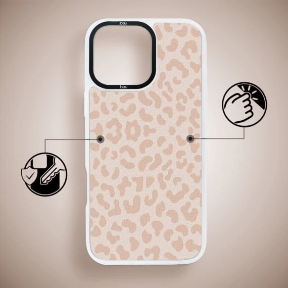 Etui do iPhone 15 Pro Max IBIZU DropGuard Matt z MagSafe, Boho, Delikatna panterka (3)