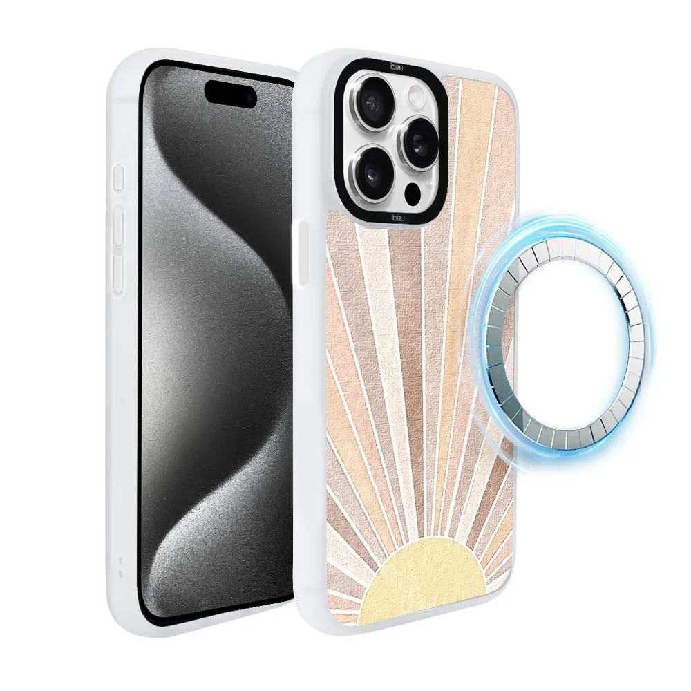 Etui do iPhone 15 Pro IBIZU DropGuard Matt z MagSafe, Boho, Wschód słońca