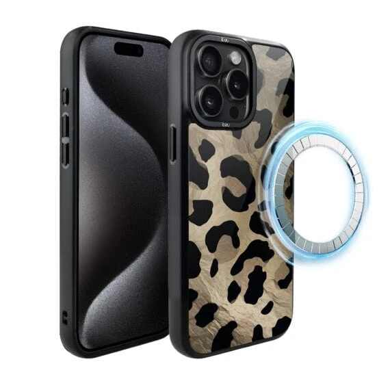 Etui do iPhone 15 Pro Max IBIZU DropGuard Matt z MagSafe, Zew Natury, Dziki Leopard (4)