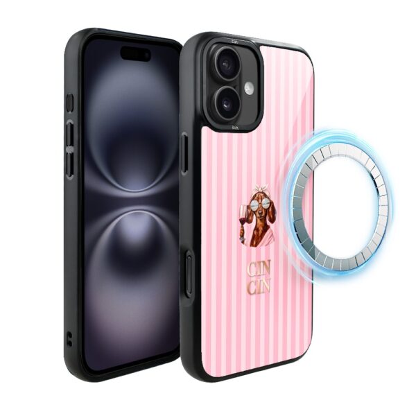 Etui do iPhone 16 IBIZU DropGuard Matt z MagSafe, Bella Fantasia, Cin Cin Bella