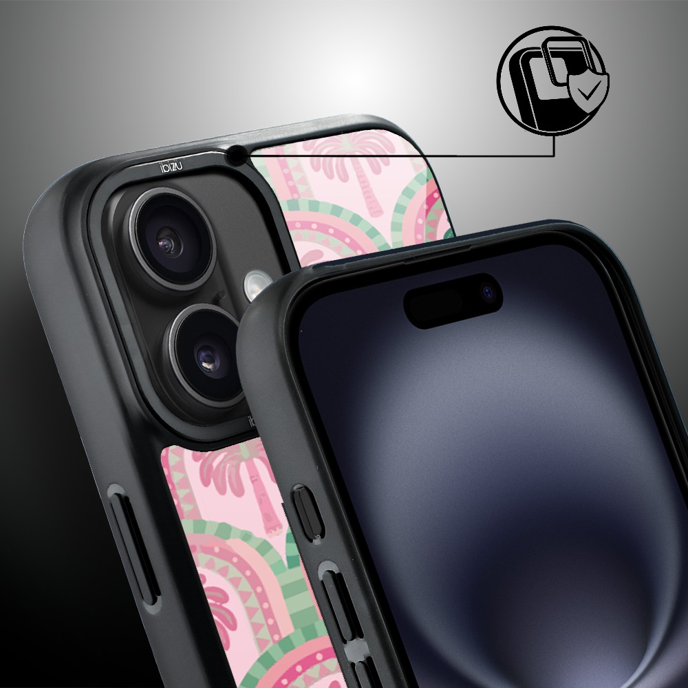 Etui do iPhone 16 IBIZU DropGuard Matt z MagSafe, Bella Fantasia, Palmy na Capri (1)