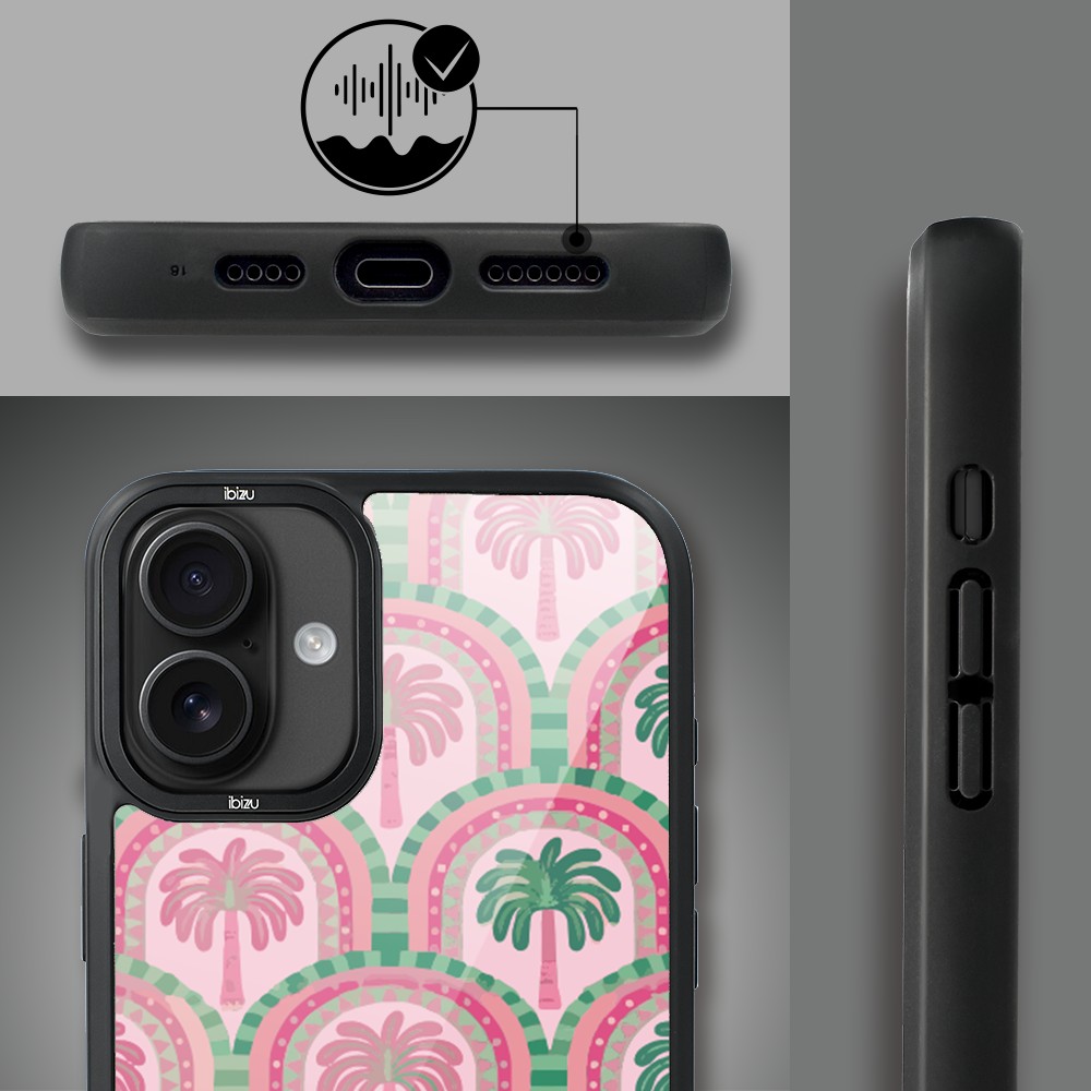 Etui do iPhone 16 IBIZU DropGuard Matt z MagSafe, Bella Fantasia, Palmy na Capri (2)