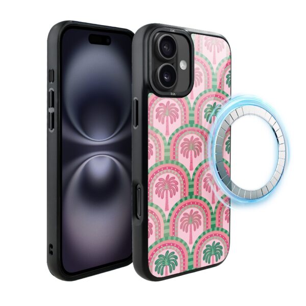 Etui do iPhone 16 IBIZU DropGuard Matt z MagSafe, Bella Fantasia, Palmy na Capri