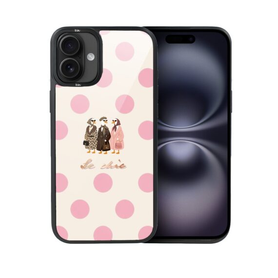 Etui do iPhone 16 IBIZU DropGuard Matt z MagSafe, Bella Fantasia, Paryskie groszki