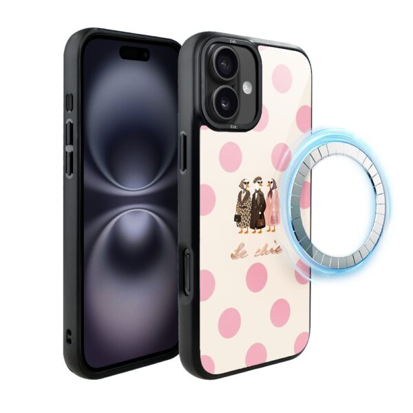 Etui do iPhone 16 IBIZU DropGuard Matt z MagSafe, Bella Fantasia, Paryskie groszki